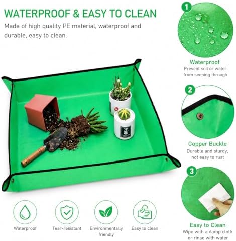 30" x 30" Repotting Mat for Transplanting & Potting Soil Mess Control