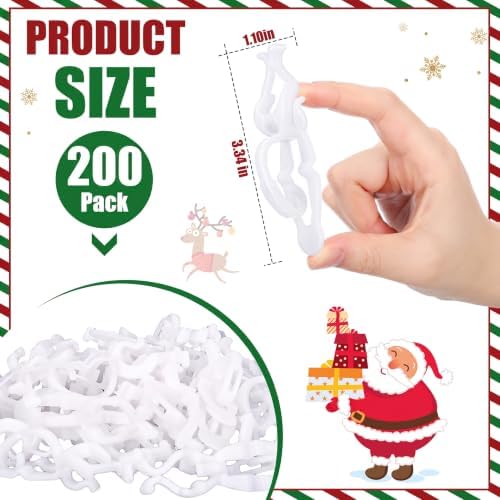Cinnvoice 200 Pcs Christmas Light Clips Compatible with Mini, C7, C9