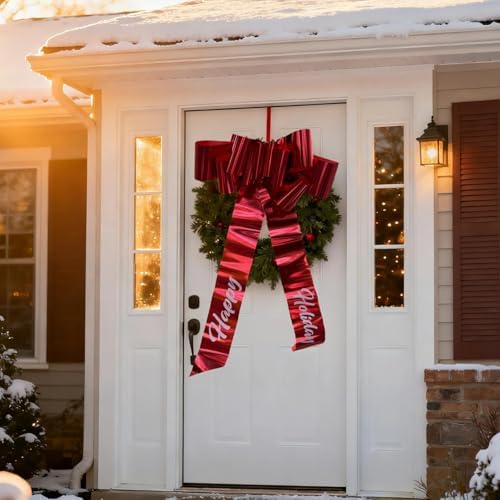 Big Christmas Bow 30 inch Holiday Bow for Christmas & Outdoor Decor