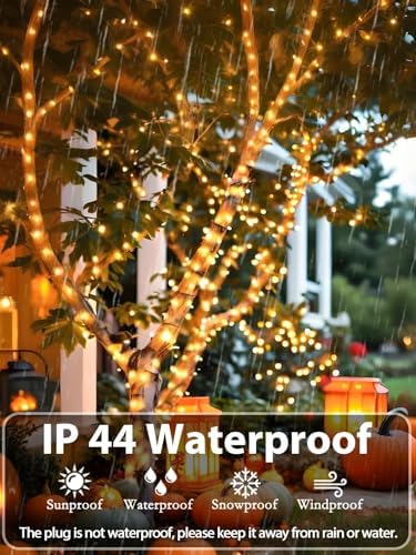 2 Pack Extendable 600 LED Christmas String Lights Indoor Outdoor Warm White