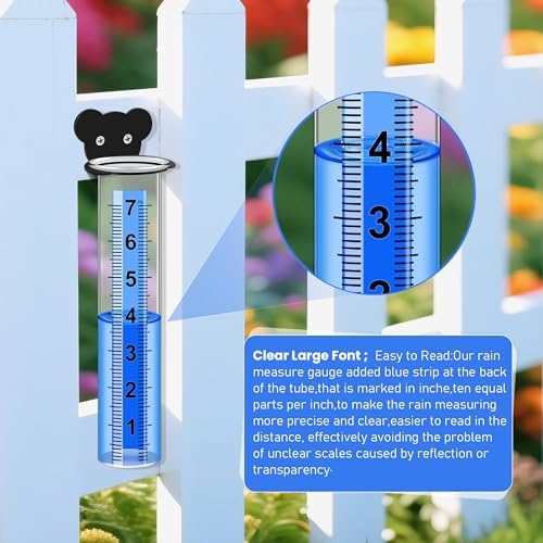 Rain Gauge Outdoor, Rain Gauge Replacement Tube (Bear)