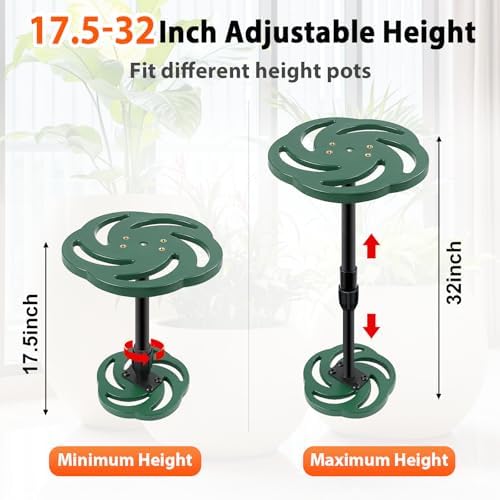 2 Pack Plant Risers for Inside Pots, 17.5-32" Rise Plastic Planter Inserts