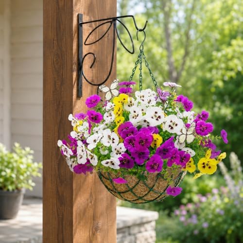 Geegoods 36 Stems Artificial Pansies Flowers for Outdoor