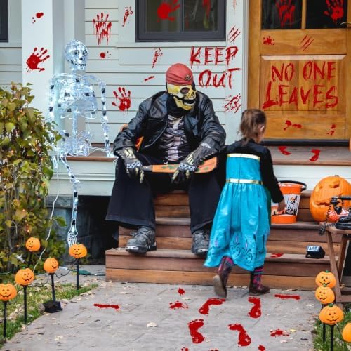 Halloween Floor Stickers, Bloody Footprint Handprint Decorations