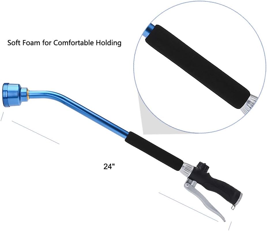 Watering Wand, 24 Inches Sprayer Wand with Superior Stainless Head, Perfect for Hanging Baskets, Plants, Flowers