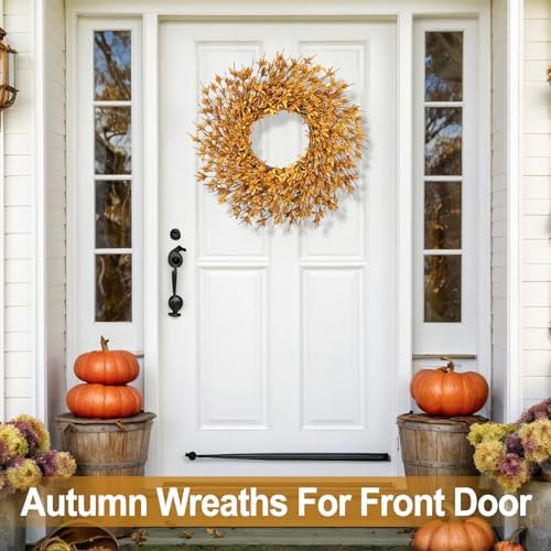 26 Inch Realistic Full Fall Wreaths for Front Door Outside Autumn Wreath