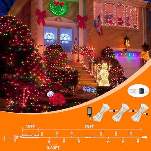 Connectable String Lights Indoor Outdoor Clear Wire | Warm White Christmas Lights | Twinkle Fairy Light Plug in with Timer for Bedroom Classroom Wedding Tree Patio Decor