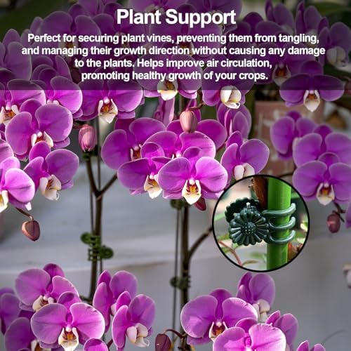 50 Pcs Plant Clips Orchid Clips,Plant Orchid Support Clips,Flower and Vine Clips，Garden Clips，Plant Clips for Climbing Plants