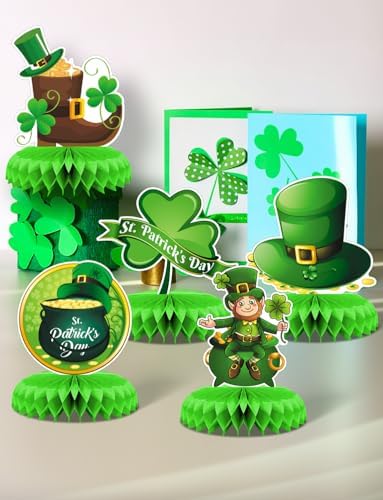 9Pcs St Patricks Day Table Decorations, Green St. Patrick's Day Centerpiece