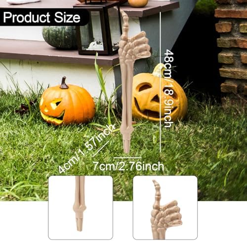 Halloween Skeleton Hand Stake Decoration, PP Lawn Decor for Graveyard and Yard, 18.9 in Outdoor Prop