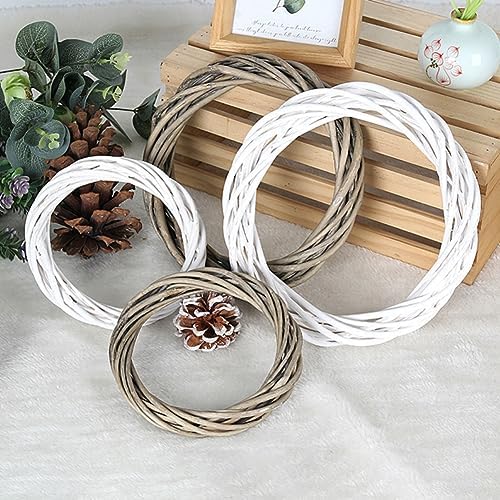 Ochine Grapevine Wreath Natural Vine Branch Hoop, Rattan Garland Twig Base DIY Making Supplies for Christmas Craft, Front Door Wall Hanging, Wedding and Party Decor