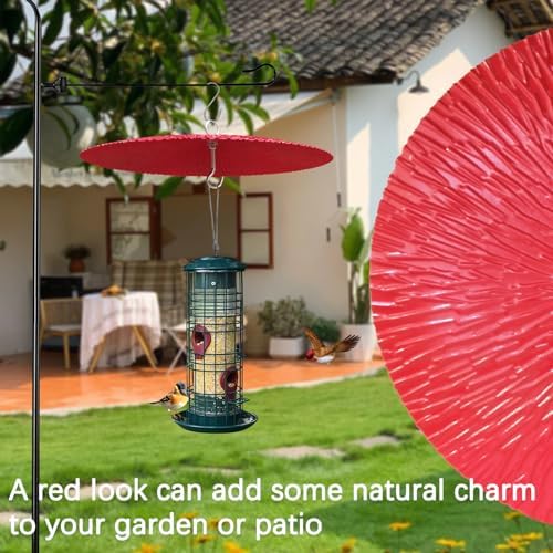 13" Bird Feeder Baffle, Metal Hummingbird Feeder Rain Guard, Shade Cover