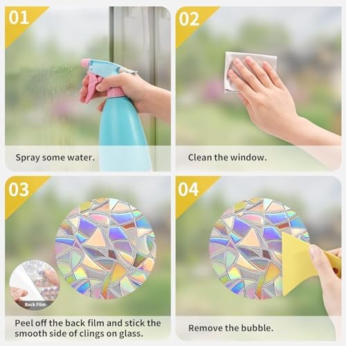 96 pcs of Circular Anti Bird Collision Window Stickers, Rainbow Stickers, Window Stickers, Bird and Window Protection Stickers, Glass Door Safety Stickers