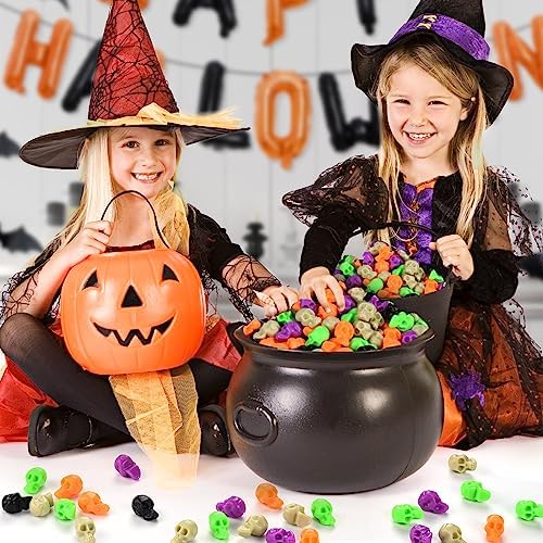 100Pcs Halloween Mini Plastic Skull Heads
