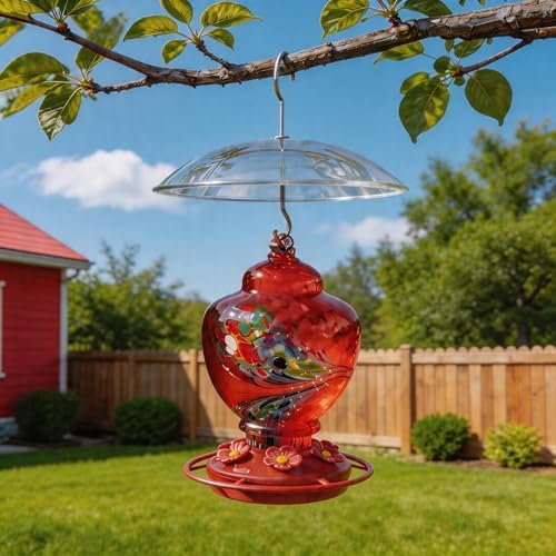 8" Mini Plastic Rain Cover for Bird Feeder, 2-Pack Clear Weather Guard Dome
