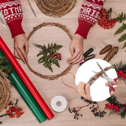 7 PCS 15 Feet Grapevine Wreath,Natural Grapevine Garland, DIY Twig Wreaths for Crafts, Outdoor and Indoor Home Décor, Wedding, Holiday, and Party Decoration(Total 120 FT)
