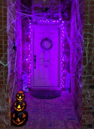 39FT Purple Halloween Lights, 100 LED Outdoor Halloween Mini String Lights