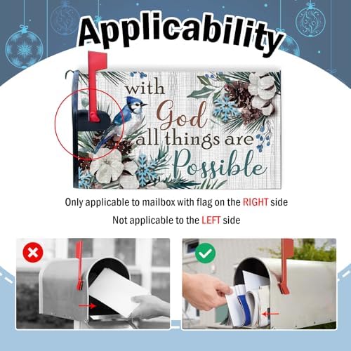 Christian with God All Things are Possible Mailbox Cover Magnetic