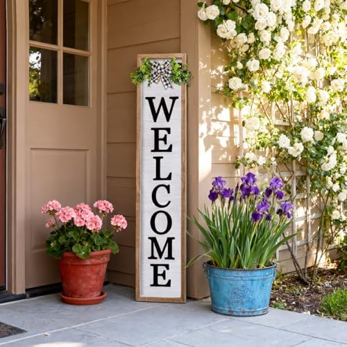 3D Outdoor Welcome Sign, 45"X9", Wood