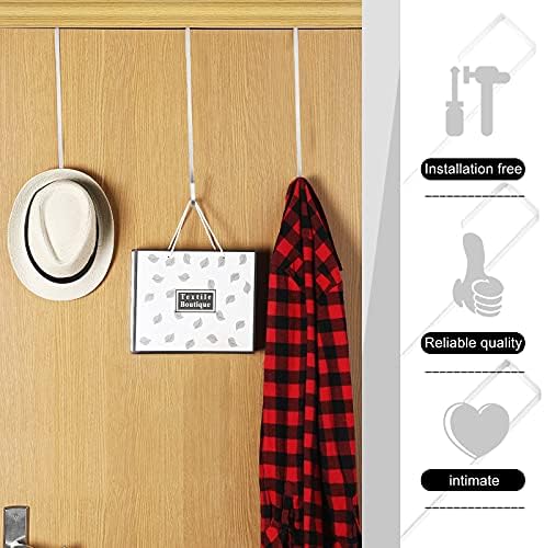 Hotop 6 Pcs 15" Over The Door Hooks Wreath Hanger for Front Door,Silver