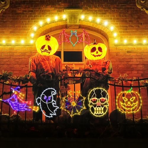 TRWYMZ Halloween Decorations - 16" Halloween Window Silhouette Lights