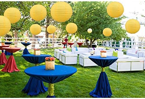 BEISHIDA 6 Inch Yellow Paper Lanterns 6 Packs Hanging Round Chinese Lantern