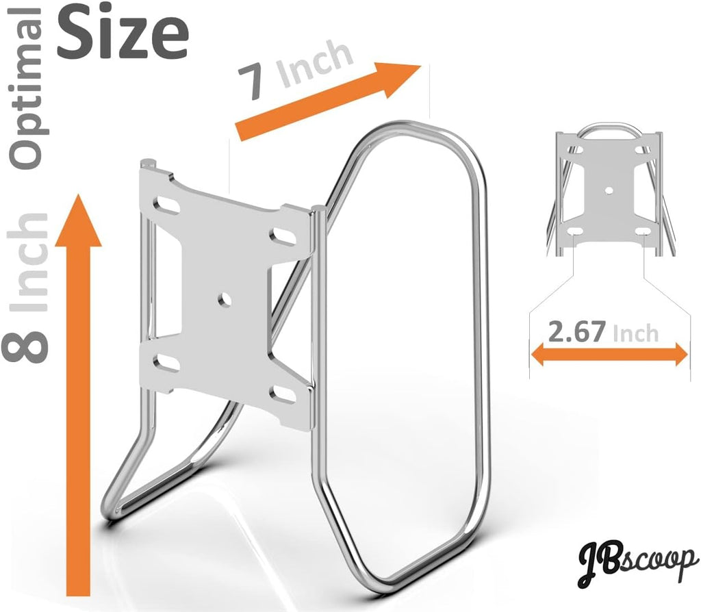 JBscoop Garden Hose Holder, Stainless Steel Wall Mount for Water Hose & Extension Cords, Heavy Duty & Rust Proof