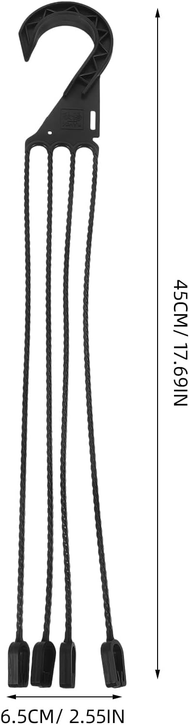 Healeved 5Pcs Plastic Plant Hangers Hanging Basket Hooks, 4 Prong Plant Pot Hangers for Balcony, Garden, Porch, and