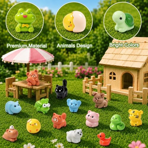 DIYDEC 85pcs Mini Resin Animal Miniature Figures to HideToys
