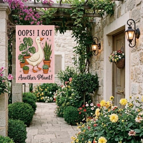 Funny Oops I Got Another Plant Double Sided Garden Flags for Outside