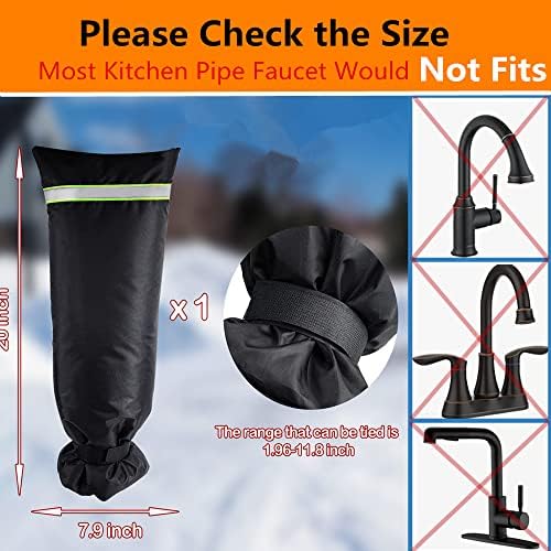 Outdoor Faucet Covers for Winter with Reflective Strips