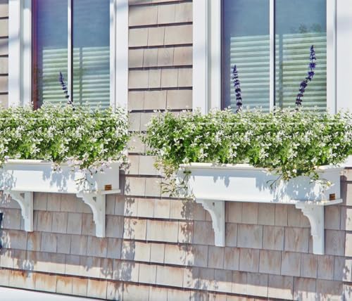 RECUTMS Artificial Faux Plants Flower Outdoor Spring White Eucalyptus Decor