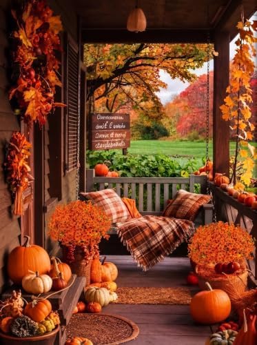 20 Pcs Artificial Fall Flowers for Outdoors Fake Mums Fall Decor