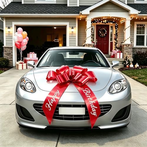 Huge Birthday Bow 30 Inch Big Red Car Bow for Birthday Sweet 16