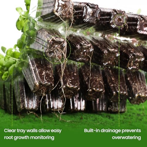 Bonviee Seed Starter Trays with Grow Lights, 80 Cells, 2 Pack