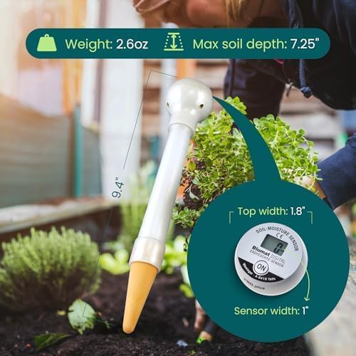 Blumat Moisture Meter for Plants - Accurate Soil Moisture Meter - Easy to Use Advanced Water Meter for Gardening