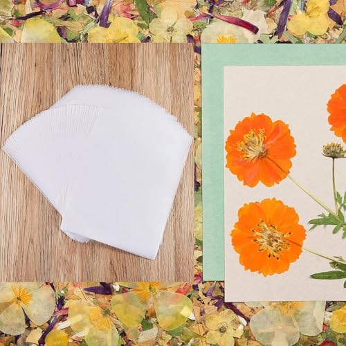 Marspark 50 Pieces Flower Press Paper A5 Blotter Sheets, 8 x 6 Inch