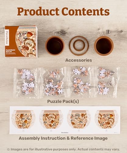 PieceRelax Unique 3D Puzzle Planter - 80 Plastic Pieces [K1126]
