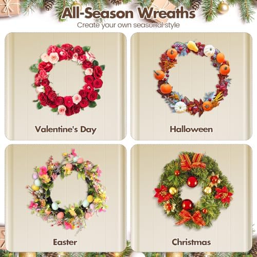 Ruisita 6 Pieces 12 Inch Grapevine Wreaths Vine Branch Wreath Natural Christmas Rattan Wreath Garland Decoration for Christmas Holiday Craft or Wedding Supplies