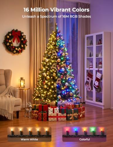 Minetom 33ft 100LED Smart Color Changing Christmas Halloween Tree Lights