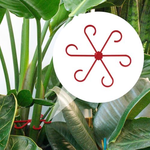 PEUTIER 4pcs Plant Stem Supports, Plastic Houseplant Climbing Holders