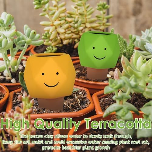 4 Pack Terracotta Self Watering Spikes, Automatic Plant Waterer Devices