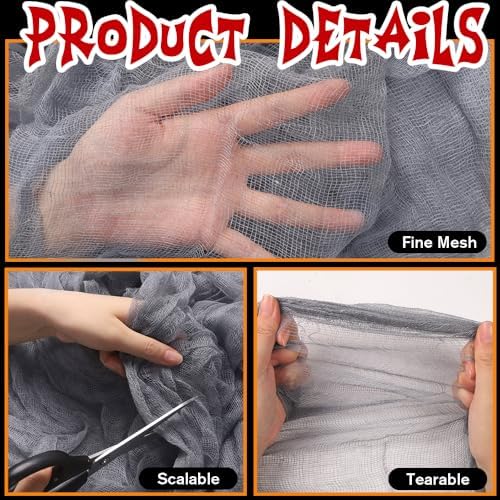 400" x 85" Grey Halloween Creepy Cloth Halloween Yard Outdoor Decoration