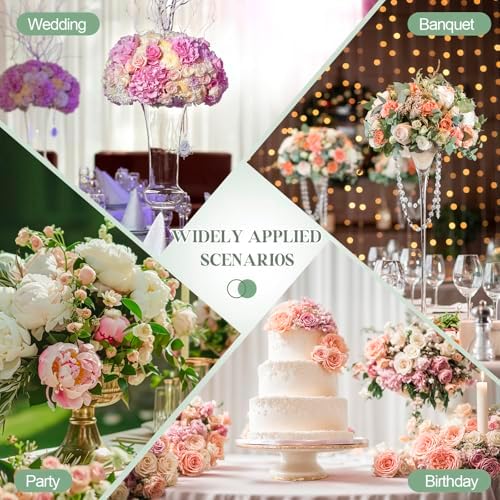 Sabary 24 Sets Floral Foam with 6 Inch Clear Plastic Bowls