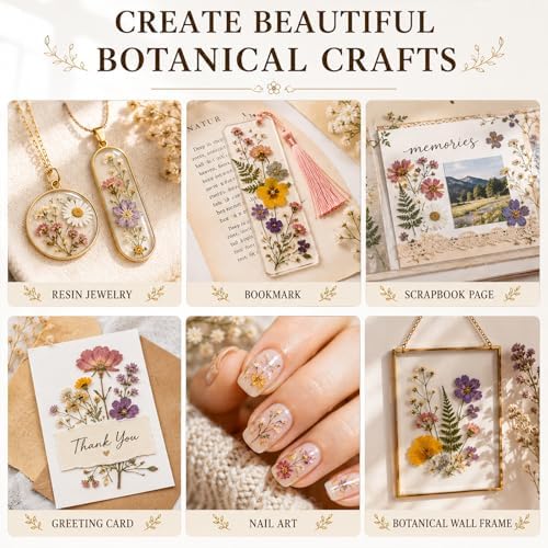 Flower Press Keychain, Portable Botanical Preservation Kit, Sunflower