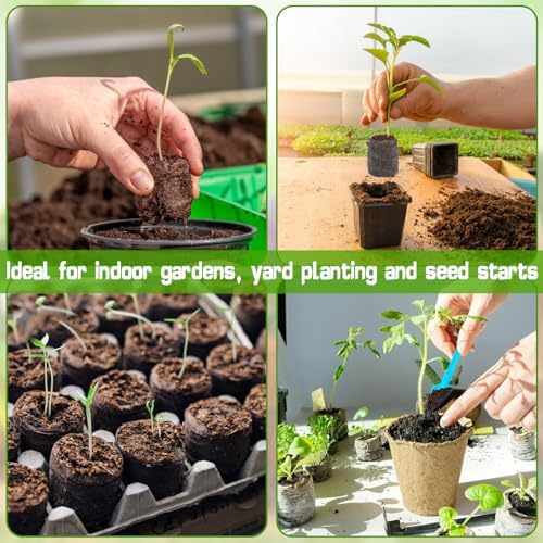 ZeeDix Peat Pellets for Seed Starting, 50 Pcs 40mm Seed Starter Soil Pods