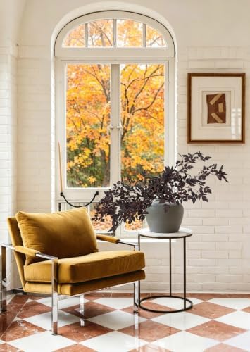 31" Faux Fall Foliage Stems for Vase Artificial Cimicifuga Stems 5Pcs