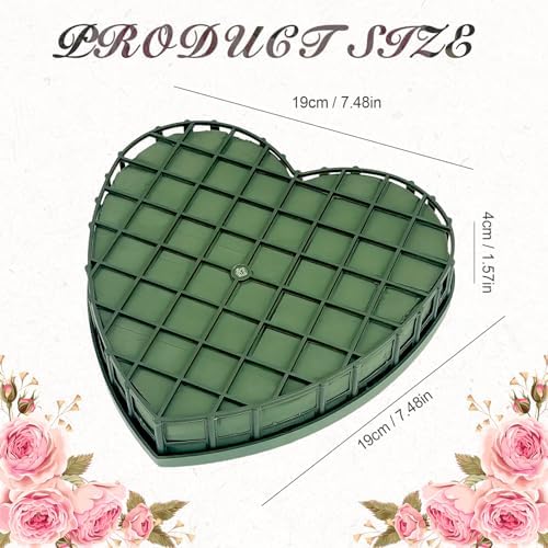 Heart-Shaped Floral Foam Cage with Suction Cup - 20cm for Wedding Car