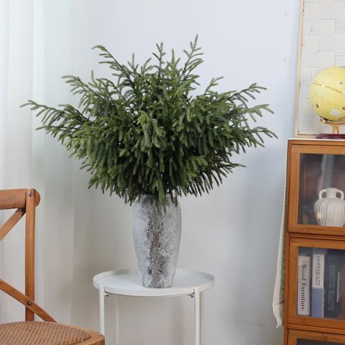 8Pcs 36"Lifelike Touch Artificial Norfolk Pine Branches for Christmas Decor