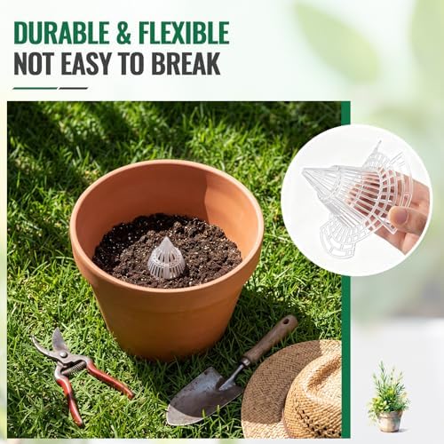 120 Pcs Cone Flower Pot Hole Mesh Pads for Drainage, Plastic
